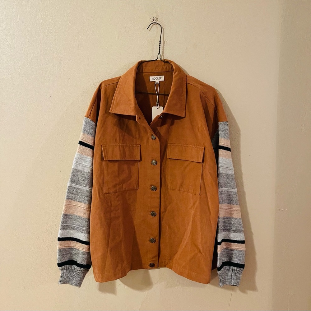 NWT Roolee Printed Sleeve Jacket